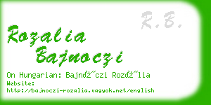 rozalia bajnoczi business card